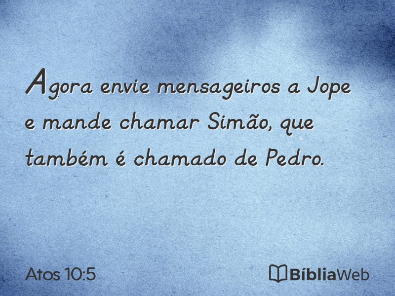 Atos 10:5 em imagem para compartilhar