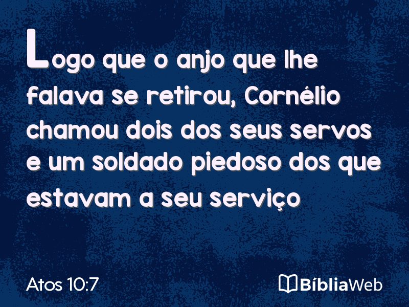 Atos 10:7 em imagem para compartilhar