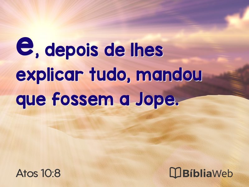 Atos 10:8 em imagem para compartilhar