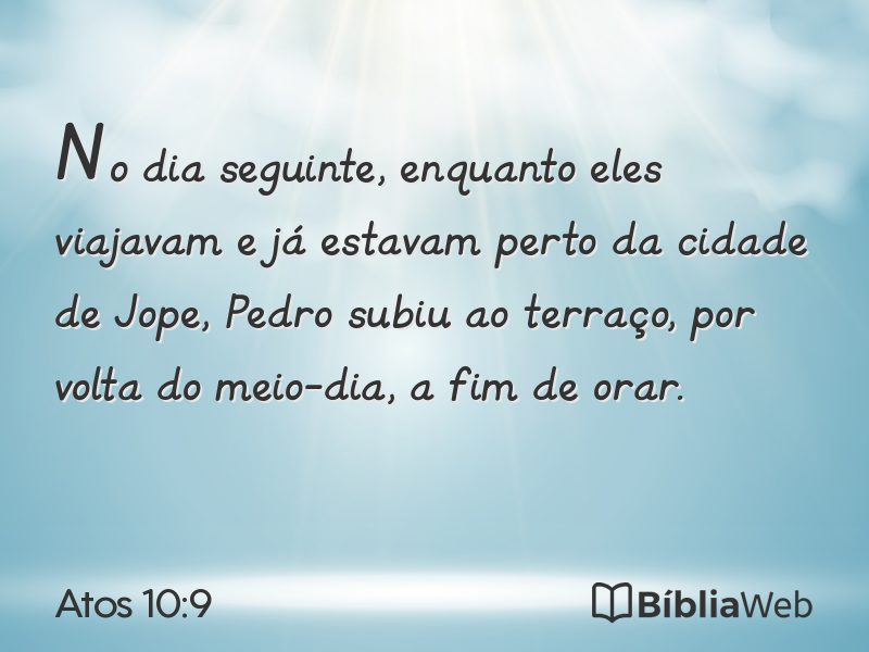 Atos 10:9 em imagem para compartilhar