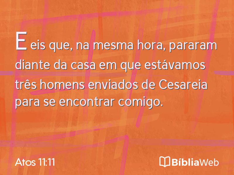 Atos 11:11 em imagem para compartilhar