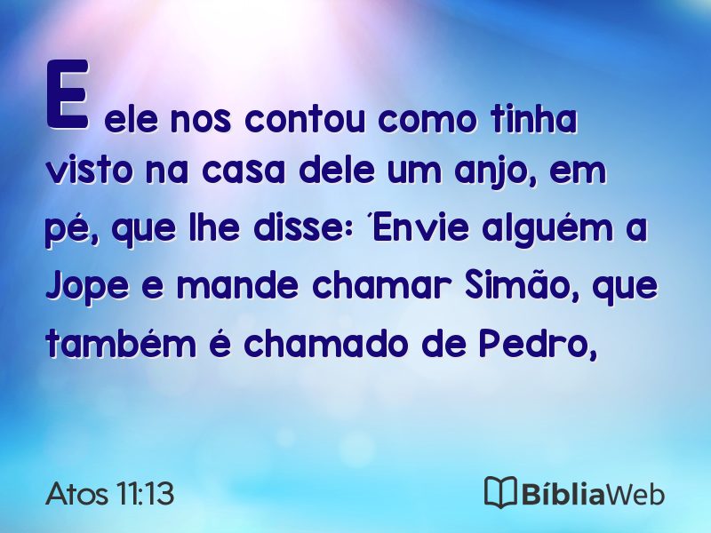 Atos 11:13 em imagem para compartilhar