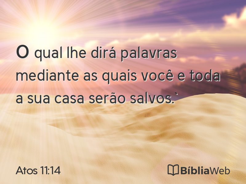Atos 11:14 em imagem para compartilhar