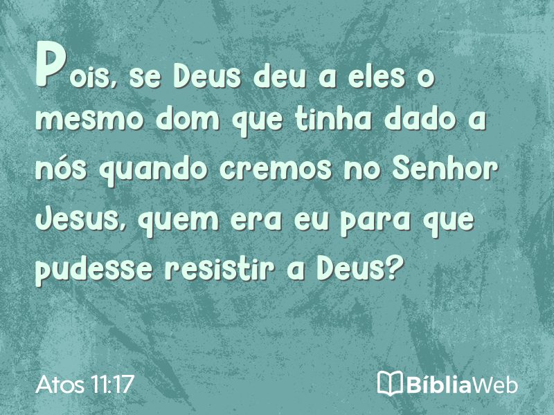 Atos 11:17 em imagem para compartilhar