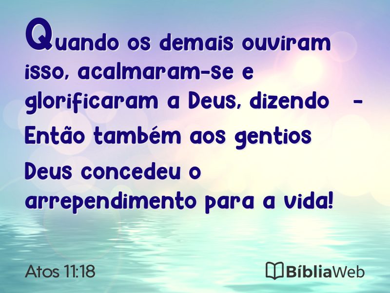 Atos 11:18 em imagem para compartilhar