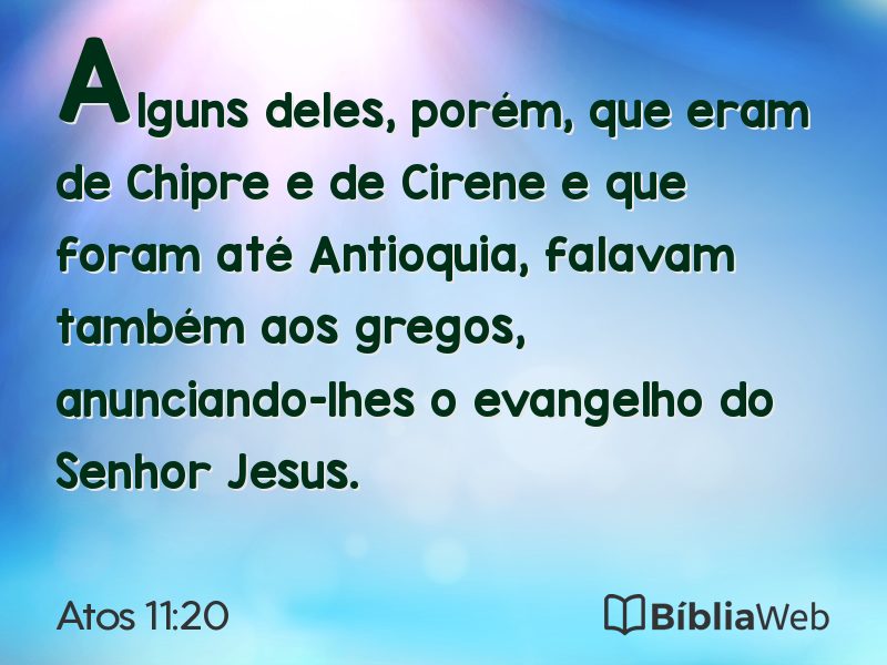 Atos 11:20 em imagem para compartilhar