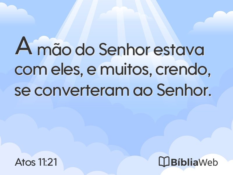 Atos 11:21 em imagem para compartilhar