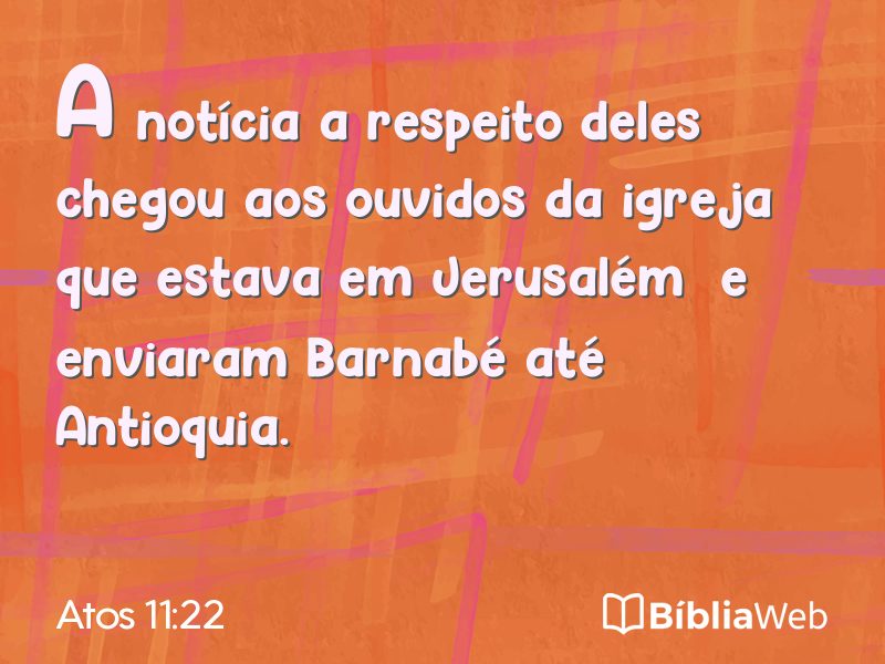 Atos 11:22 em imagem para compartilhar