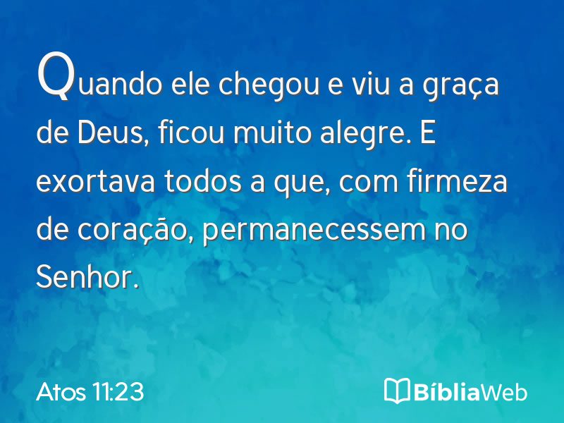 Atos 11:23 em imagem para compartilhar