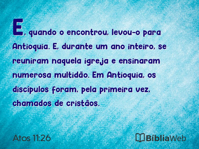 Atos 11:26 em imagem para compartilhar
