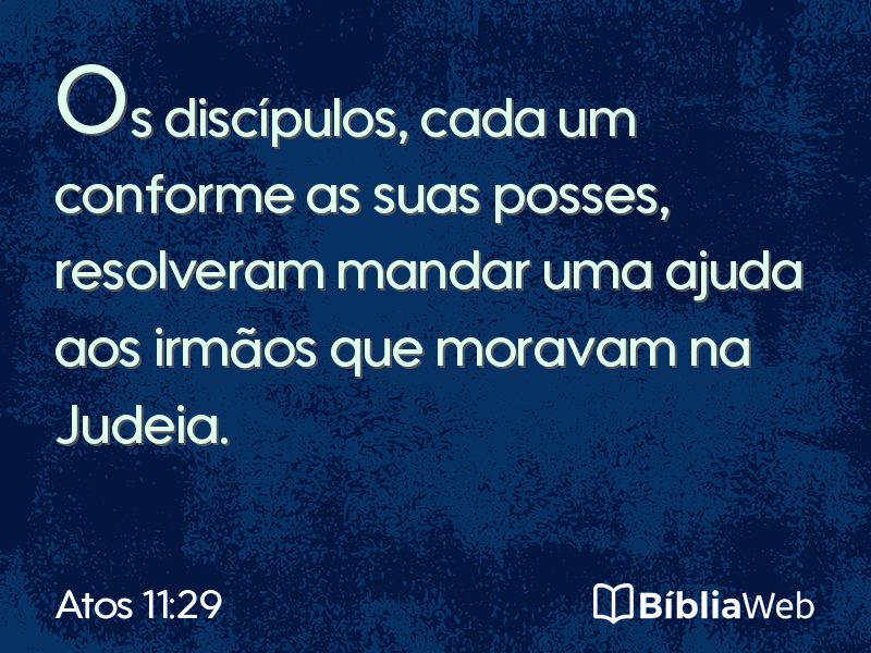 Atos 11:29 em imagem para compartilhar