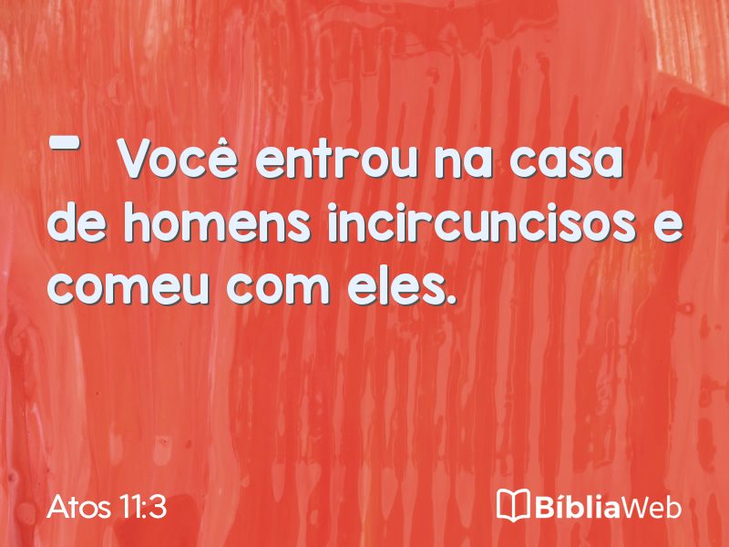 Atos 11:3 em imagem para compartilhar