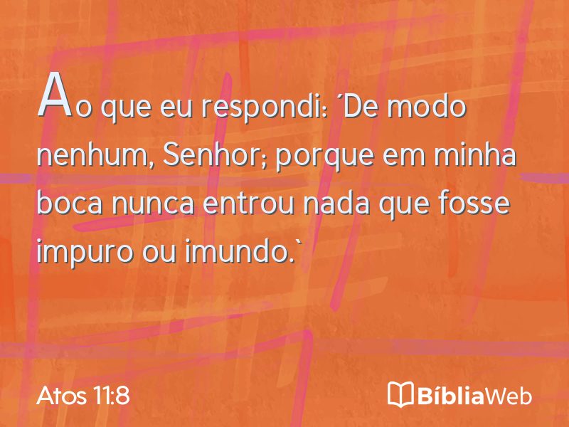 Atos 11:8 em imagem para compartilhar