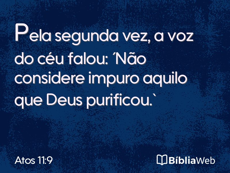 Atos 11:9 em imagem para compartilhar