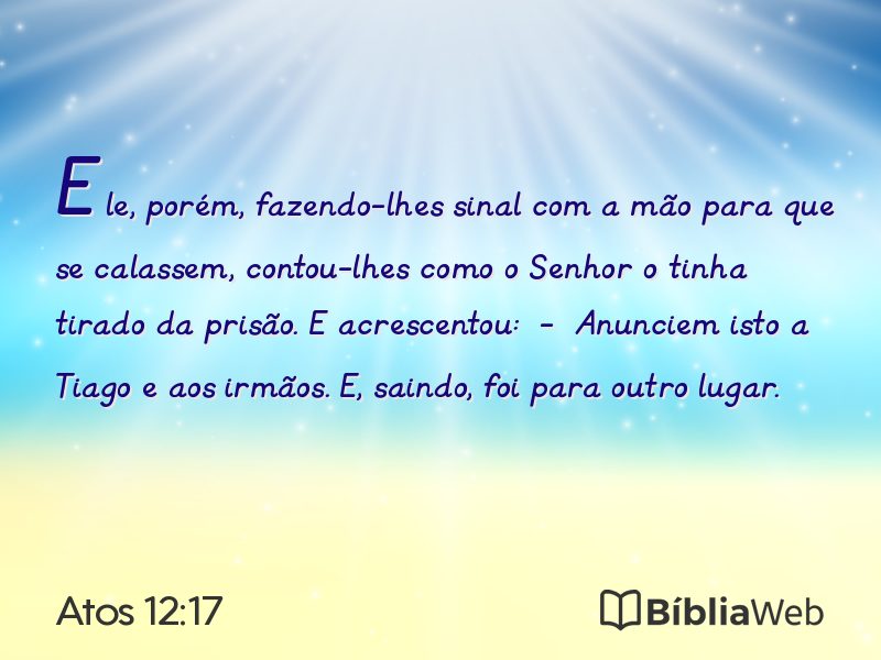 Atos 12:17 em imagem para compartilhar