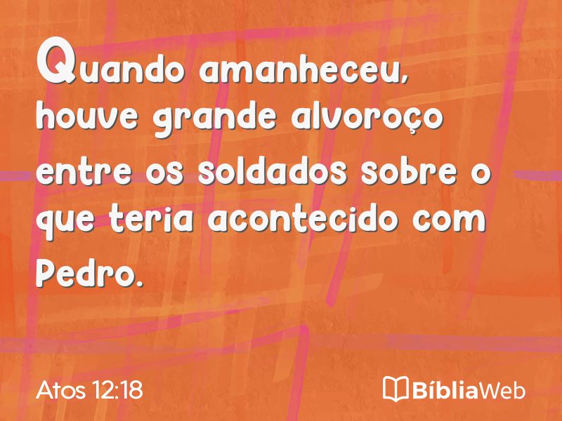 Atos 12:18 em imagem para compartilhar