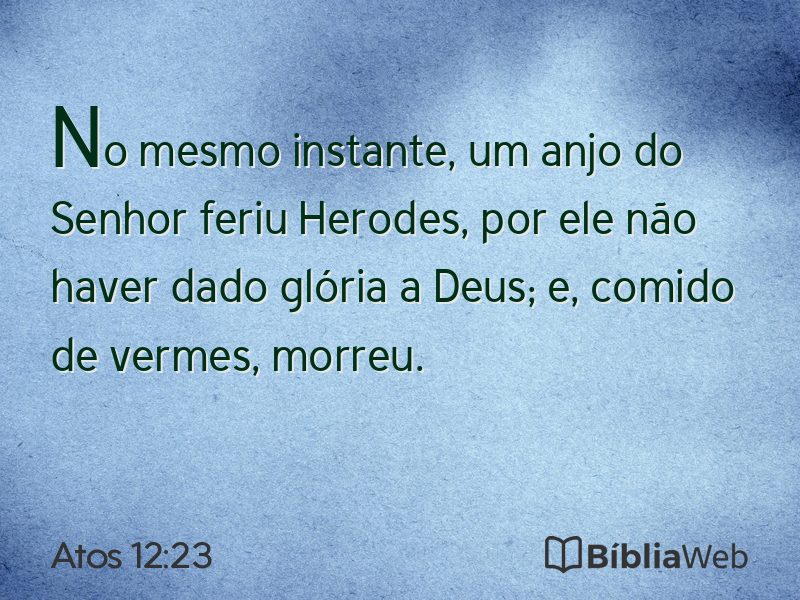 Atos 12:23 em imagem para compartilhar