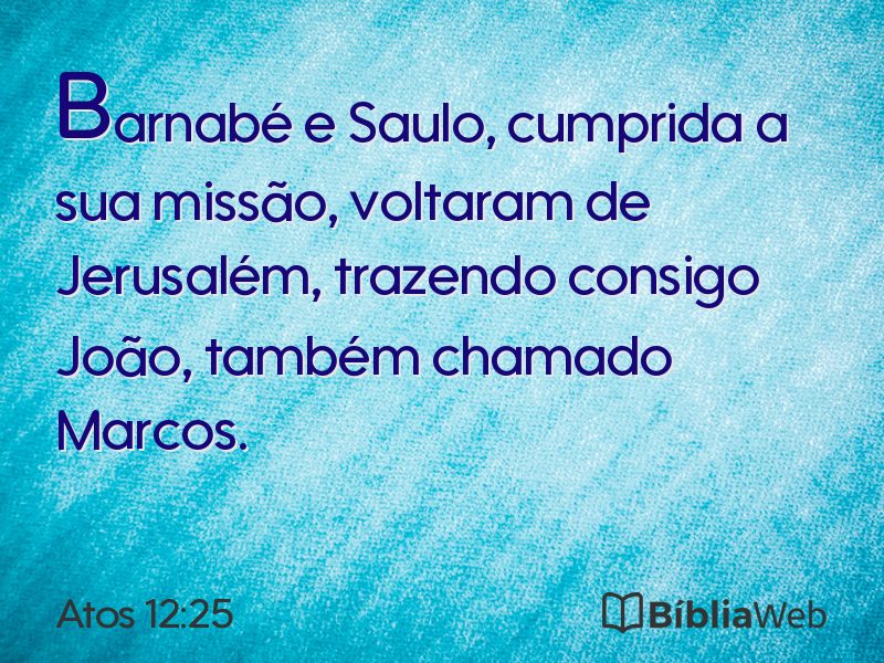 Atos 12:25 em imagem para compartilhar