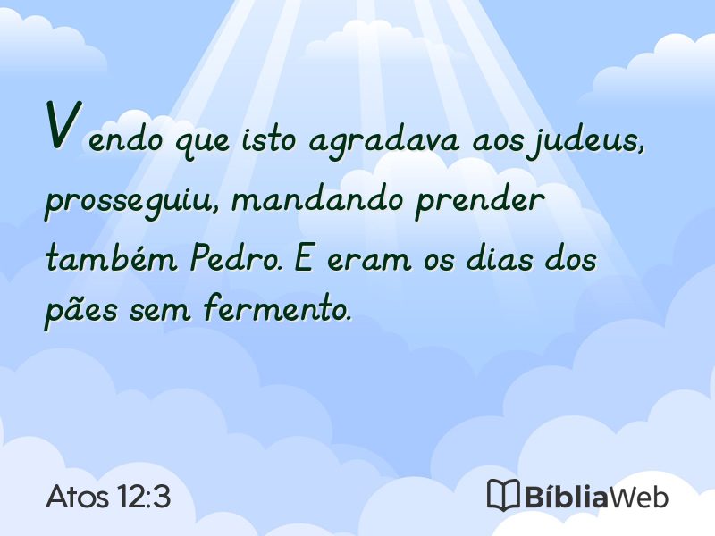 Atos 12:3 em imagem para compartilhar