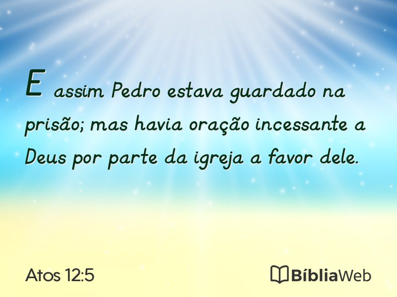Atos 12:5 em imagem para compartilhar
