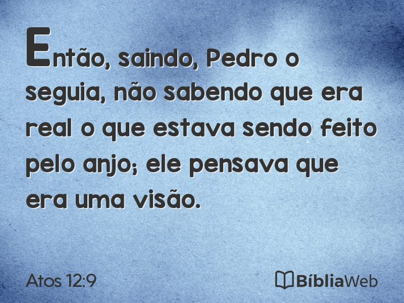 Atos 12:9 em imagem para compartilhar