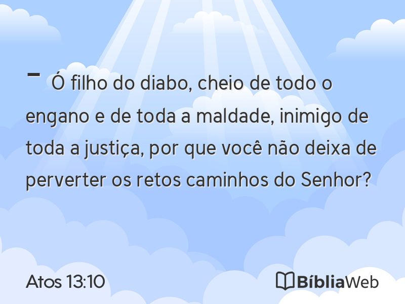 Atos 13:10 em imagem para compartilhar