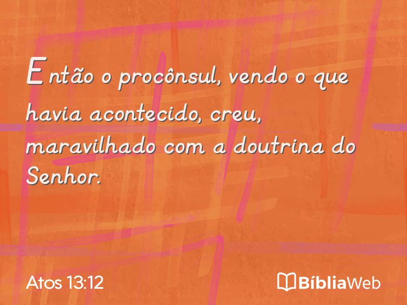 Atos 13:12 em imagem para compartilhar