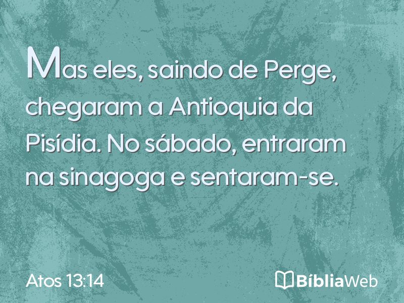 Atos 13:14 em imagem para compartilhar