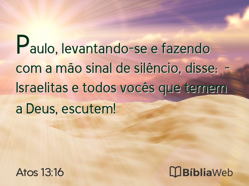 Atos 13:16 em imagem para compartilhar