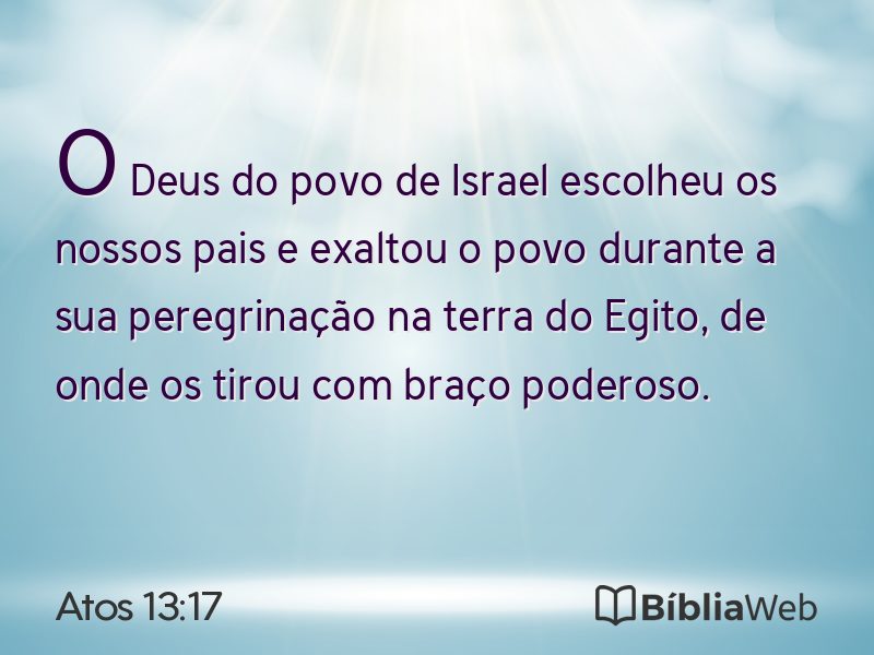 Atos 13:17 em imagem para compartilhar