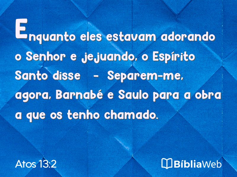 Atos 13:2 em imagem para compartilhar