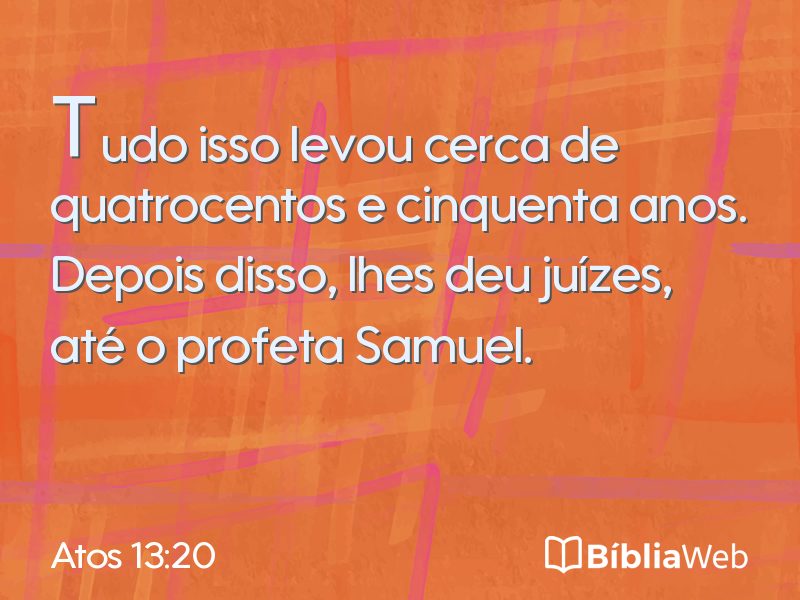 Atos 13:20 em imagem para compartilhar