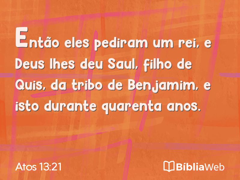 Atos 13:21 em imagem para compartilhar
