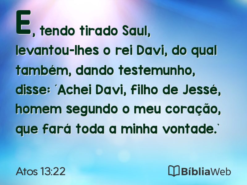 Atos 13:22 em imagem para compartilhar