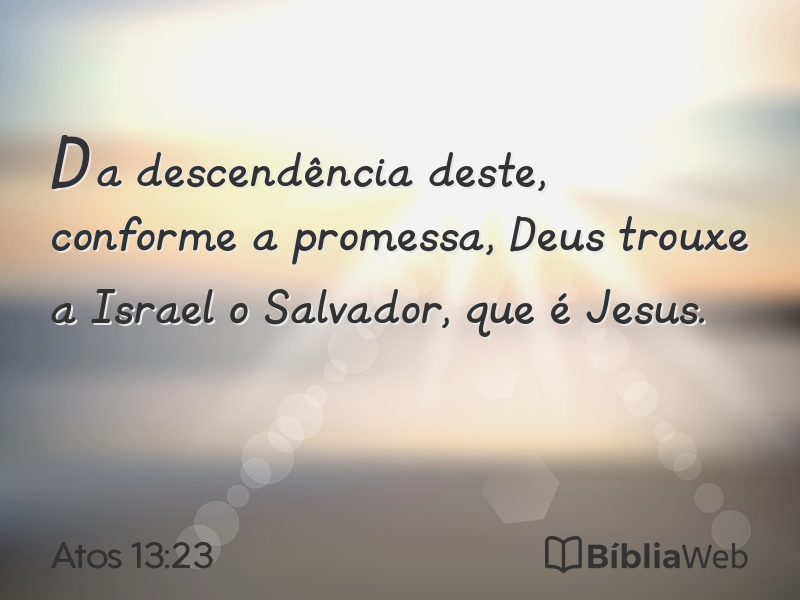Atos 13:23 em imagem para compartilhar