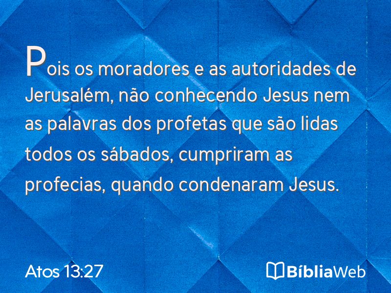 Atos 13:27 em imagem para compartilhar