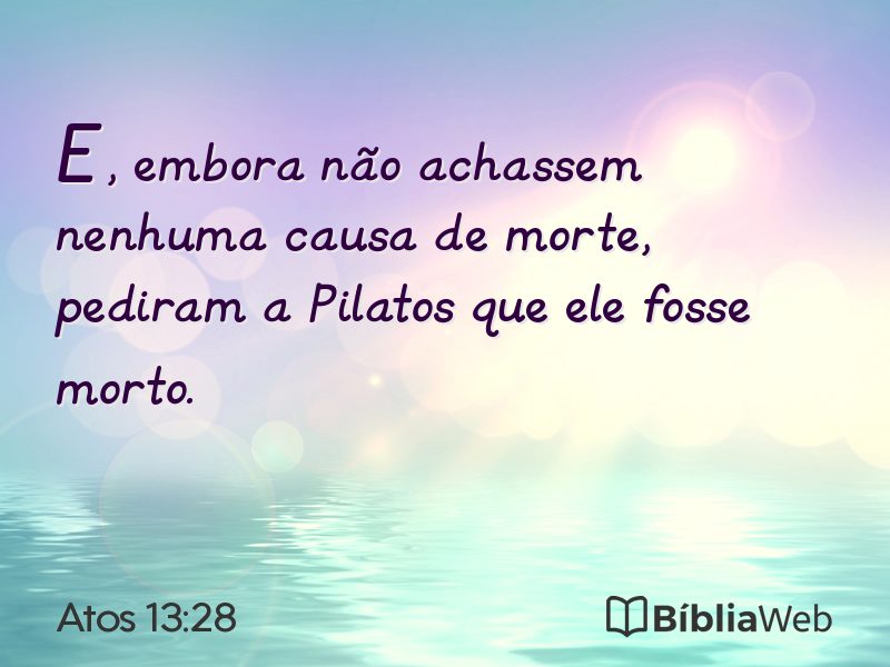 Atos 13:28 em imagem para compartilhar