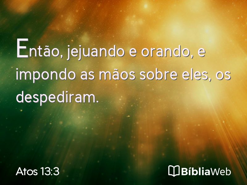 Atos 13:3 em imagem para compartilhar