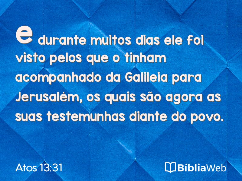 Atos 13:31 em imagem para compartilhar