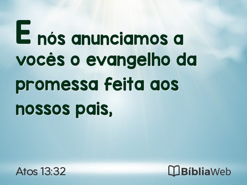 Atos 13:32 em imagem para compartilhar