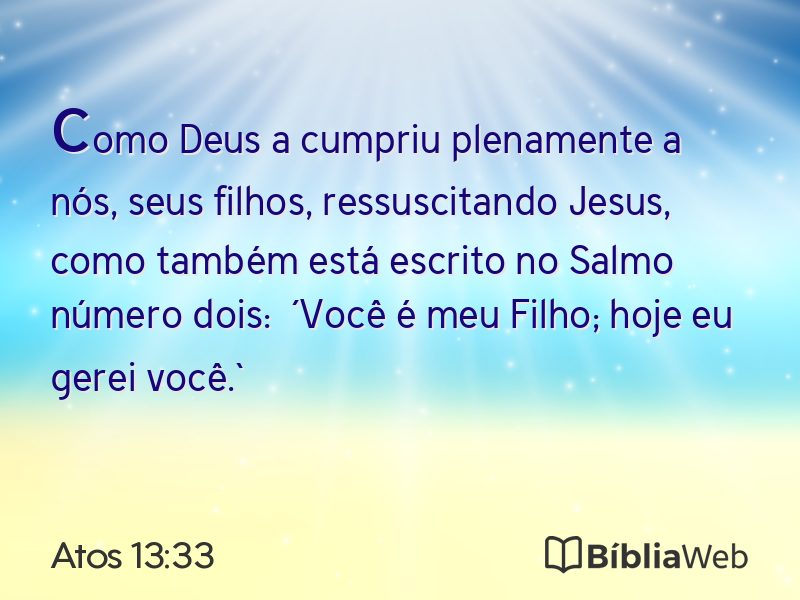 Atos 13:33 em imagem para compartilhar