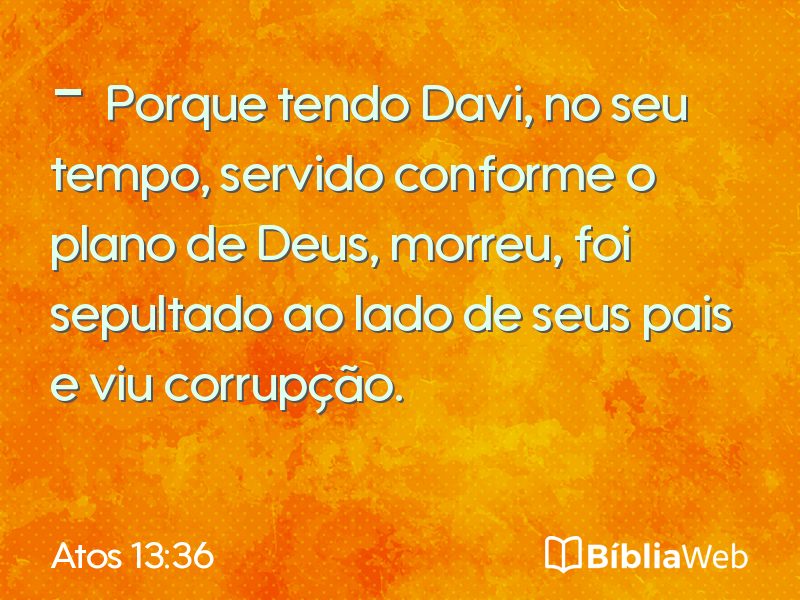 Atos 13:36 em imagem para compartilhar
