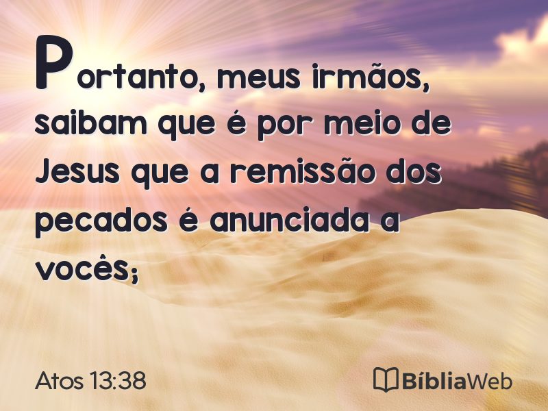 Atos 13:38 em imagem para compartilhar