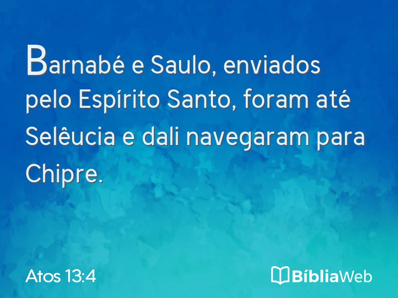 Atos 13:4 em imagem para compartilhar