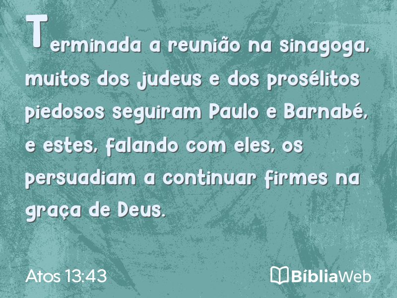 Atos 13:43 em imagem para compartilhar