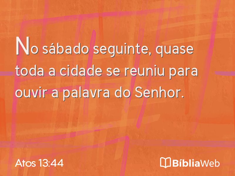 Atos 13:44 em imagem para compartilhar