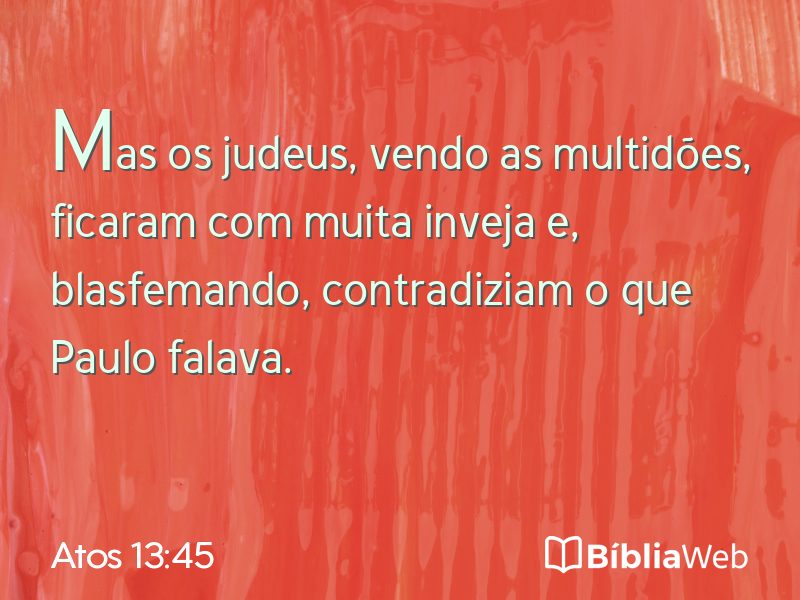 Atos 13:45 em imagem para compartilhar