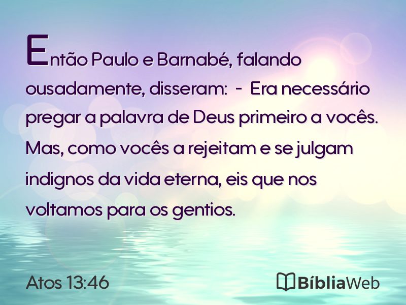 Atos 13:46 em imagem para compartilhar
