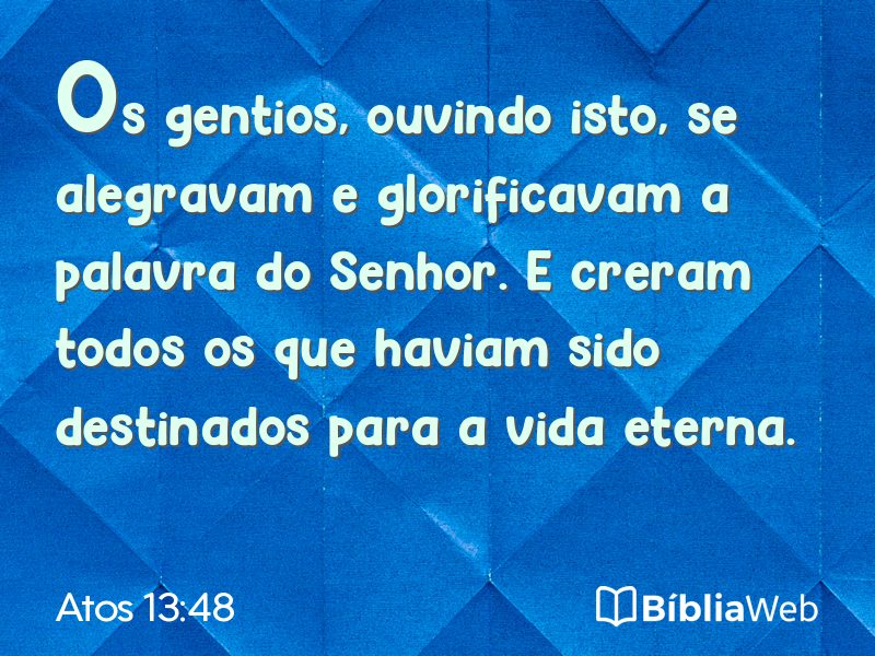 Atos 13:48 em imagem para compartilhar