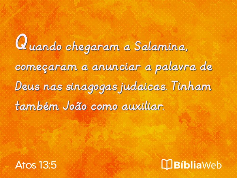 Atos 13:5 em imagem para compartilhar